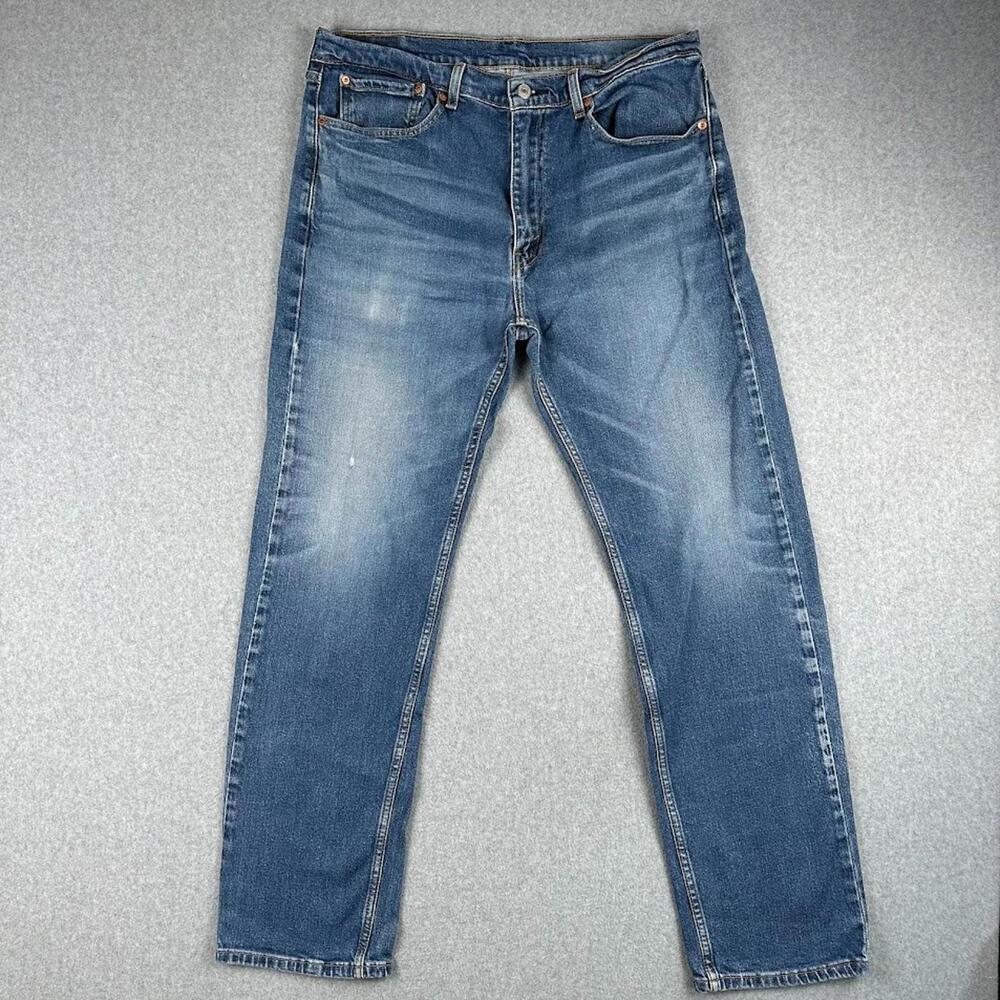 Levi 505 Jeans Relaxed Fit 36x34‎ (36x32) Medium Wash Cowboy Rodeo Western Whisk